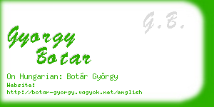 gyorgy botar business card