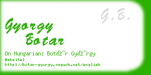 gyorgy botar business card